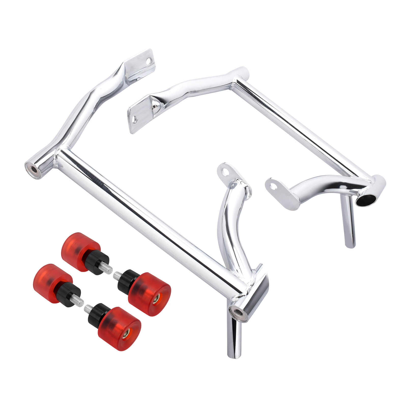 ZHFR0005_HCmotorku_Saddlebag Guard Crash Bar with Red Guard Balls for Harley Touring ‘09-Up