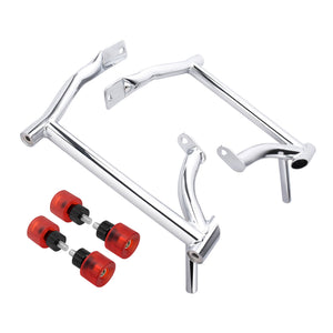 ZHFR0005_HCmotorku_Saddlebag Guard Crash Bar with Red Guard Balls for Harley Touring ‘09-Up