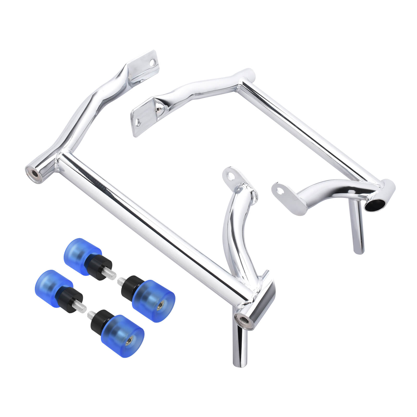 ZHFR0006_HCmotorku_Saddlebag Guard Crash Bar with Blue Guard Balls for Harley Touring ‘09-Up