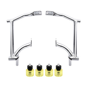 ZHFR0007_HCmotorku_Saddlebag Guard Crash Bar with Yellow Guard Balls for Harley Touring ‘09-Up