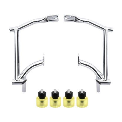 ZHFR0007_HCmotorku_Saddlebag Guard Crash Bar with Yellow Guard Balls for Harley Touring ‘09-Up