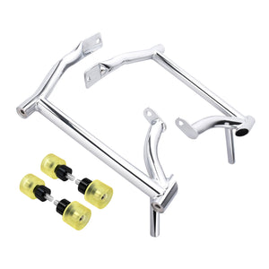 ZHFR0007_HCmotorku_Saddlebag Guard Crash Bar with Yellow Guard Balls for Harley Touring ‘09-Up