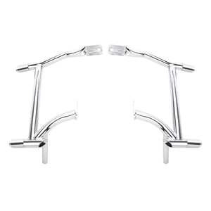 ZHFR0009-JG HCmotorku Premium Chrome Steel Rear Saddlebag Crash Bar Guards for Harley Touring ‘09-Up