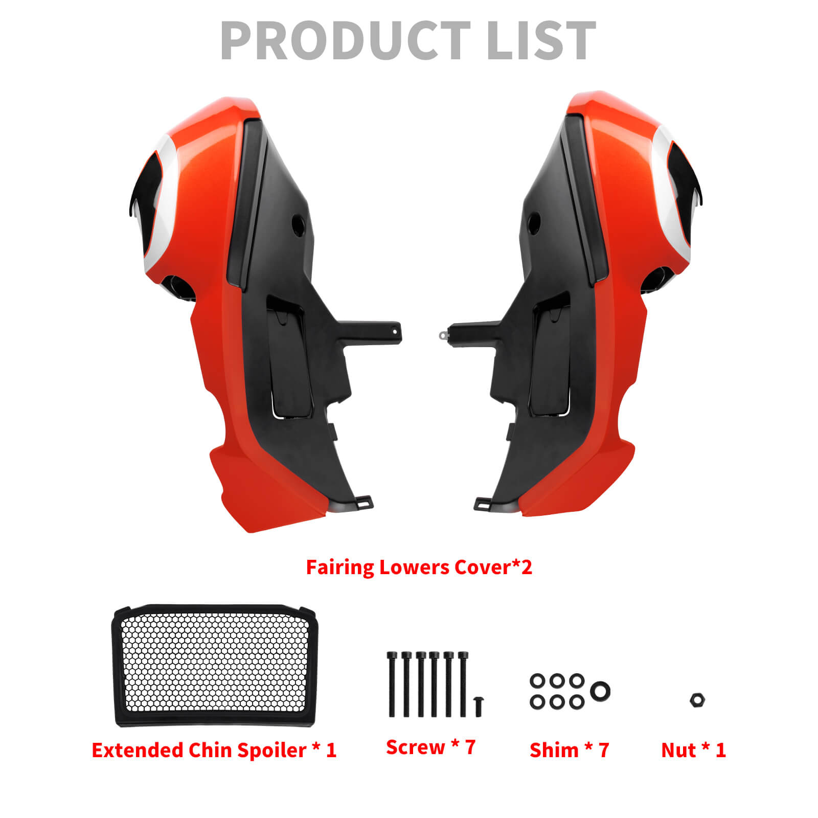 ZHFR0013 HCmotorku Customized Orange Lower Fairing Crash Bar Set for Harley Touring Street Glide Road Glide ‘23-’25  Product List