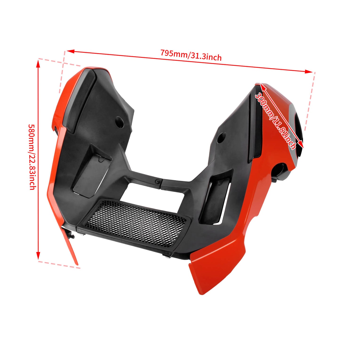 ZHFR0013 HCmotorku Customized Orange Lower Fairing Crash Bar Set for Harley Touring Street Glide Road Glide ‘23-’25  Size