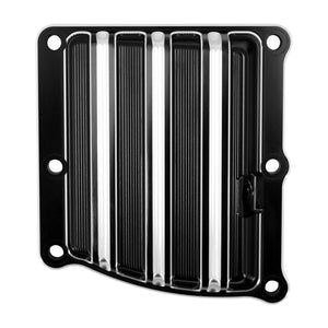 ZHFR0014_HCmotorku_Black and White Stripe Transmission Top Cover Side Cam Cover Set For Harley Softail Touring ‘17-Up