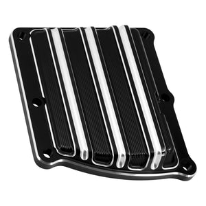 ZHFR0014_HCmotorku_Black and White Stripe Transmission Top Cover Side Cam Cover Set For Harley Softail Touring ‘17-Up