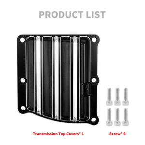 ZHFR0014_HCmotorku_Black and White Stripe Transmission Top Cover Side Cam Cover Set For Harley Softail Touring ‘17-Up Product List