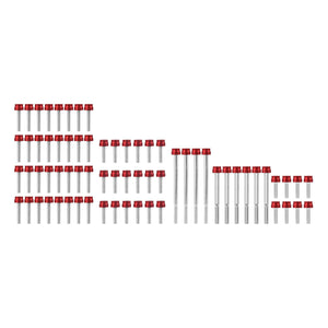 ZHFR0018-JG_HCmotorku_Corrosion-Resistant Aluminum Engine Screws Kit For Harley Softail Touring '17-'25 Red