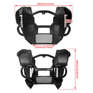 ZHFR0026 HCmotorku Lower Fairings & Engine Guard & Turn Signals for Harley FLTRX Size