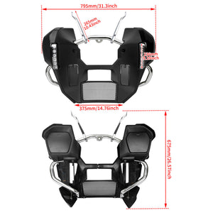 ZHFR0028-HCmotorku Lower Fairing and Engine Guard Kit with LED Signals For Harley Touring '23-'26 Size
