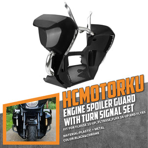 ZHFR0028-HCmotorku Lower Fairing and Engine Guard Kit with LED Signals For Harley Touring '23-'26