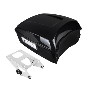 ZHLU0004-JG HCmotorku King Tour Pak Trunk with Chrome Rack for Harley Touring '14-'25 