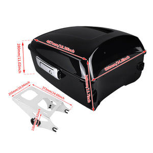 ZHLU0004-JG HCmotorku King Tour Pak Trunk with Chrome Rack for Touring Size