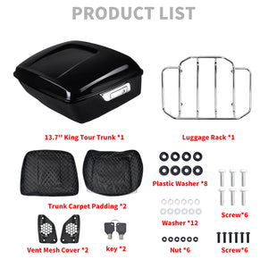 ZHLU0006-HCmotorku King Tour Trunk Luggage Kit For Harley Touring Road Street Glide '14-'25 Product List