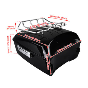 ZHLU0006-HCmotorku King Tour Trunk Luggage Kit For Harley Touring Road Street Glide '14-'25 Size