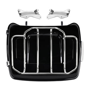 13.7" King Tour Trunk with Chrome Mounting Rack for 2014-2025 Harley Touring | HCmotorku