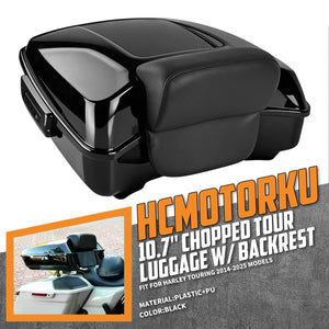 ZHLU0019-JG HCmotorku Tour Pack Box & Backrest for Harley Touring '14-'25