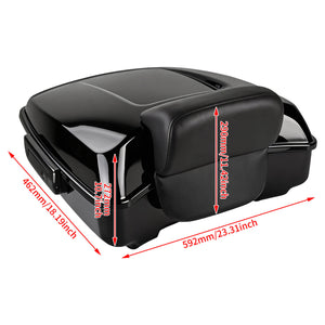 ZHLU0019-JG HCmotorku Tour Pack Box & Backrest for Harley Touring '14-'25