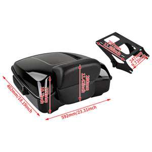 ZHLU0021-JG HCmotorku Chopped Tour Luggage Trunk for Harley Touring Size