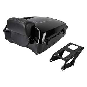 ZHLU0021-JG HCmotorku Chopped Tour Luggage Trunk with Detachable Mounting Rack for Harley Touring '14-'25 