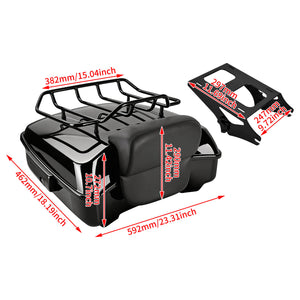 ZHLU0025-HCmotorku Tour Luggage Trunk Kit for Harley Touring ‘14-’25 Size