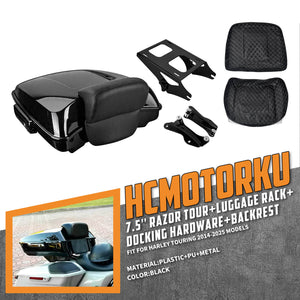 Razor Trunk for Harley Street Glide 2014-2025 with Detachable Rack | HCmotorku