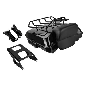Complete 7.5" Razor Tour Pack Trunk w/ Quick Detach Rack for Harley Touring | HCmotorku