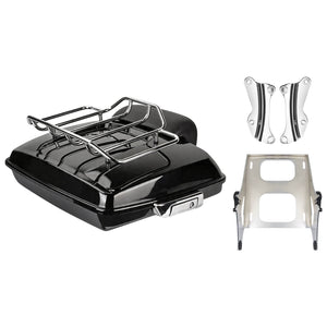 ZHLU0038 HCmotorku Razor Tour Luggage Trunk Assembly with Backrest for Harley Touring