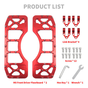 ZHPE0012 HCmotorku Floorboards Foot Pegs Kits Red For Harley Softail Touring 1986-2025 Front Product List