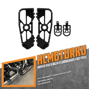 Rider Passenger Floorboards Footpegs For Harley Touring Street Glide Road Glide | HCmotorku