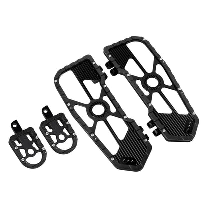 Rider Passenger Footboards Floorboards Footpegs Black For Harley Touring Street Glide Road Glide | HCmotorku