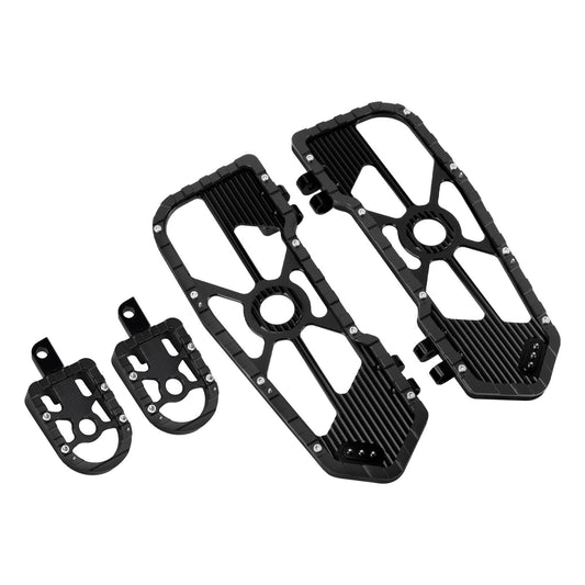 Rider Passenger Footboards Floorboards Footpegs Black For Harley Touring Street Glide Road Glide | HCmotorku