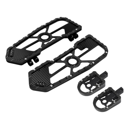 Rider Passenger Footboards Floorboards Footpegs Black For Harley Touring Street Glide Road Glide | HCmotorku