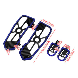 Rider Passenger Floorboards Set For Harley Touring Dyna - Blue | HCmotorku