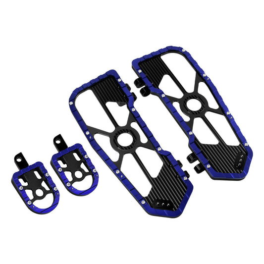 Rider Passenger Footboards Floorboards Footpegs Blue For Harley Touring Street Glide Road Glide | HCmotorku