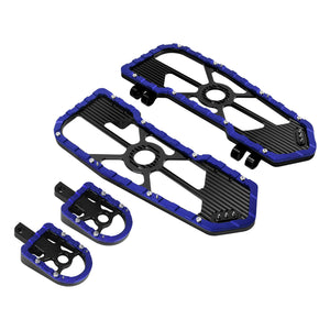 Rider Passenger Floorboards Set For Harley Touring Dyna - Blue | HCmotorku