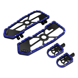Rider Passenger Floorboards Set For Harley Touring Dyna - Blue | HCmotorku