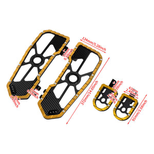 Rider Passenger Footboards Set For Harley Touring Softail - Yellow | HCmotorku