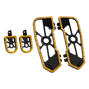 Rider Passenger Footboards Set For Harley Touring Softail - Yellow | HCmotorku