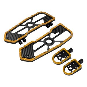 Rider Passenger Footboards Set For Harley Touring Softail - Yellow | HCmotorku