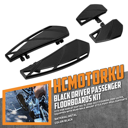 Phantom Rider Floorboards  Passenger Footboards Kit For Harley Touring 1984-2025 | HCmotorku