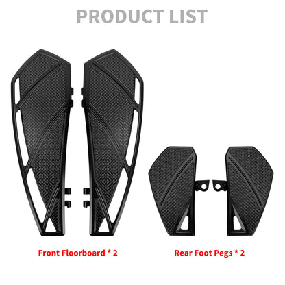 Phantom Rider Floorboards  Passenger Footboards Kit For Harley Touring 1984-2025 | HCmotorku