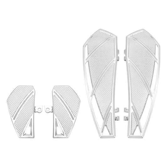 Phantom Rider Floorboards  Passenger Footboards Kit Chrome For Harley Touring 1984-2025 | HCmotorku