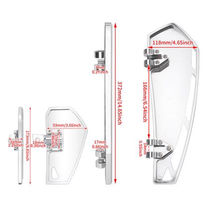 Phantom Rider Floorboards  Passenger Footboards Kit Chrome For Harley Touring 1984-2025 | HCmotorku