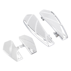 Phantom Rider Floorboards  Passenger Footboards Kit Chrome For Harley Touring 1984-2025 | HCmotorku
