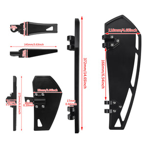 ZHPE0028_HCmotorku_Black Phantom Style Rider Passenger FloorBoards Footpegs Kit for Harley Touring ‘86-’25 Size