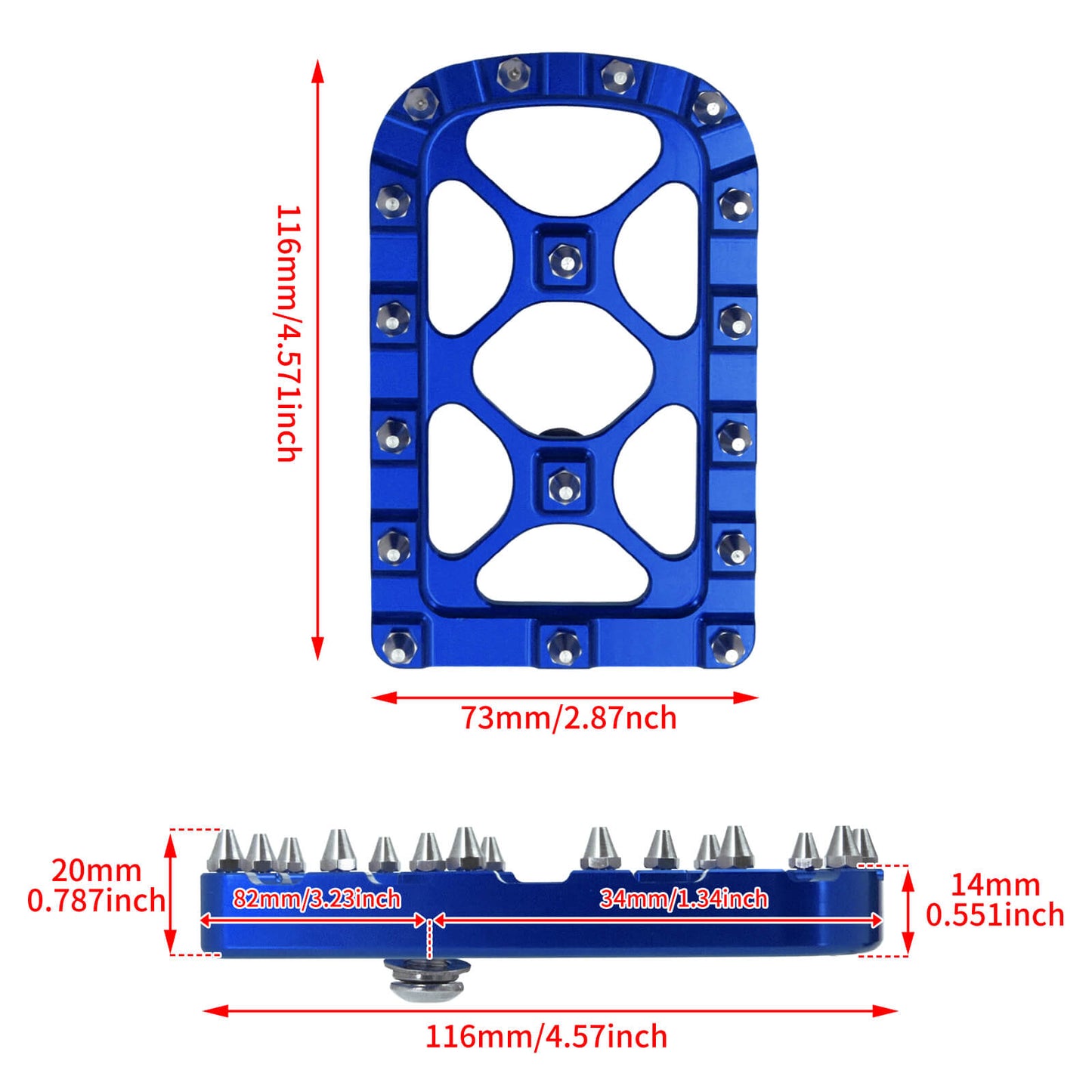 ZHPE0033 hcmotorku Mx Style Brake Peda harley softail - blue