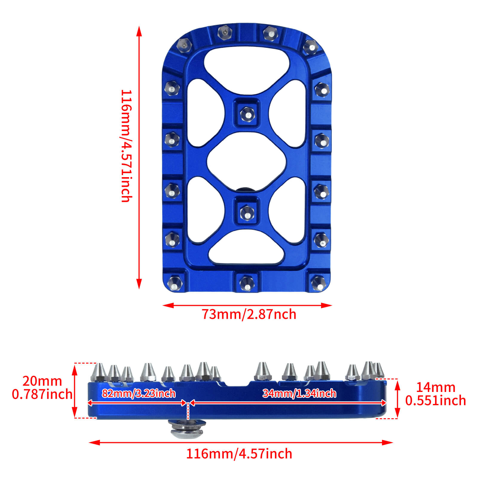 ZHPE0033 hcmotorku Mx Style Brake Peda harley softail - blue