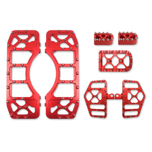 ZHPE0034 hcmotorku Mx Style Floorboards Shifter Pegs Brake Pedal Cover Kit Red